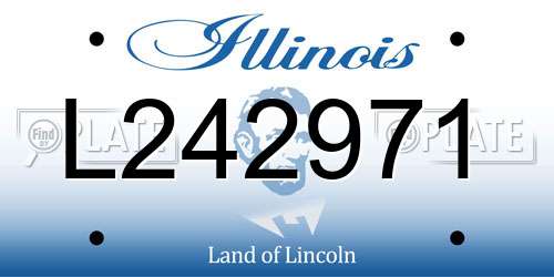 L242971 Illinois License Plate