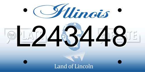 L243448 Illinois License Plate