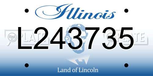 L243735 Illinois License Plate