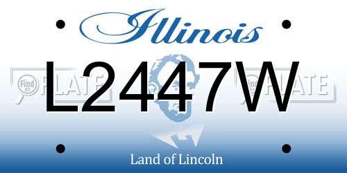 L2447W Illinois License Plate