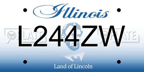 L244ZW Illinois License Plate