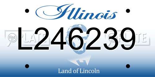 L246239 Illinois License Plate