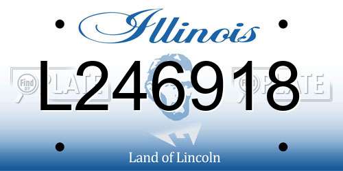 L246918 Illinois License Plate