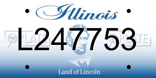 L247753 Illinois License Plate