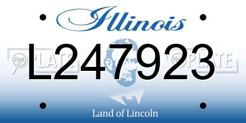 L247923 Illinois License Plate