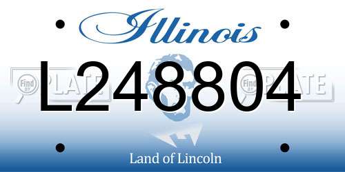 L248804 Illinois License Plate
