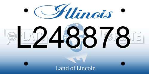 L248878 Illinois License Plate