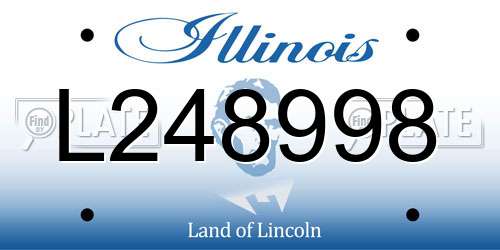 L248998 Illinois License Plate