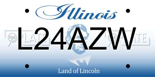 L24AZW Illinois License Plate
