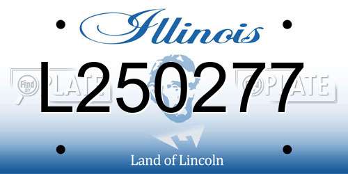 L250277 Illinois License Plate