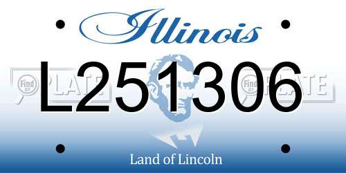 L251306 Illinois License Plate
