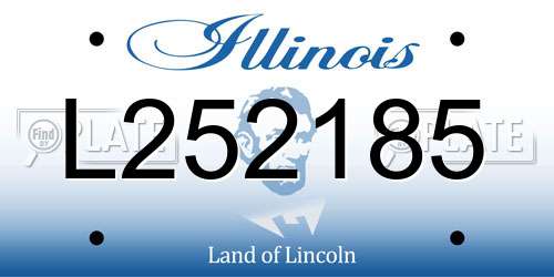 L252185 Illinois License Plate