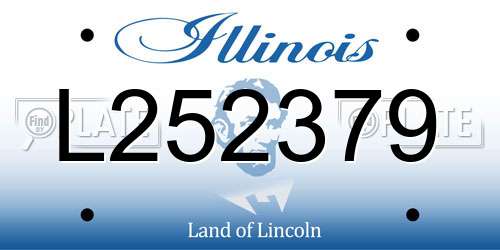 L252379 Illinois License Plate
