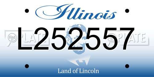 L252557 Illinois License Plate