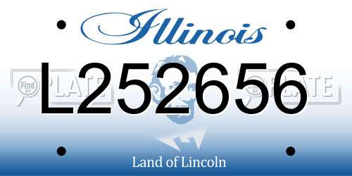L252656 Illinois License Plate