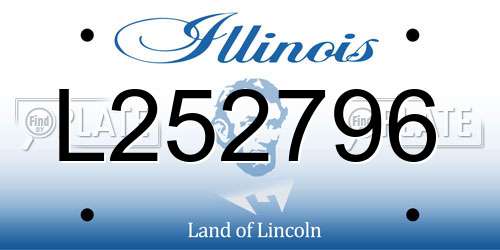 L252796 Illinois License Plate