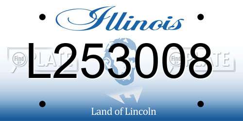 L253008 Illinois License Plate