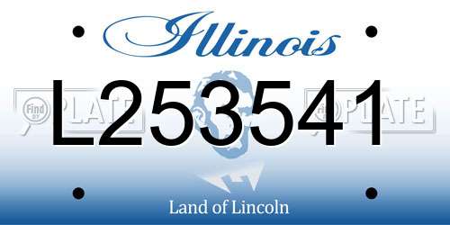 L253541 Illinois License Plate