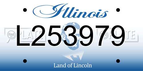 L253979 Illinois License Plate