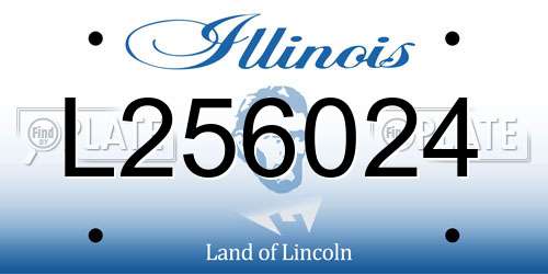 L256024 Illinois License Plate