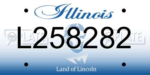 L258282 Illinois License Plate