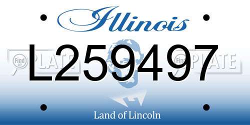 L259497 Illinois License Plate