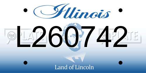L260742 Illinois License Plate