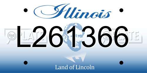 L261366 Illinois License Plate