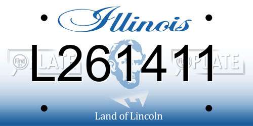 L261411 Illinois License Plate