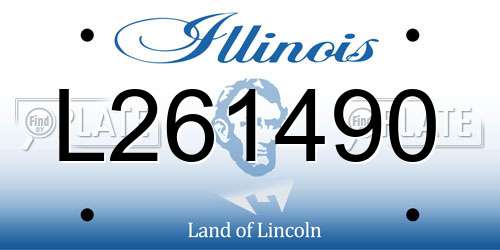 L261490 Illinois License Plate