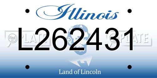 L262431 Illinois License Plate
