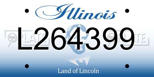 L264399 Illinois License Plate