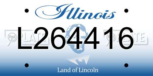 L264416 Illinois License Plate