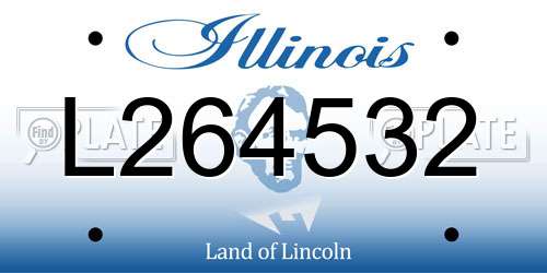 L264532 Illinois License Plate