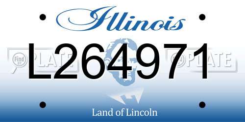 L264971 Illinois License Plate