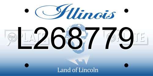 L268779 Illinois License Plate