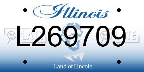 L269709 Illinois License Plate
