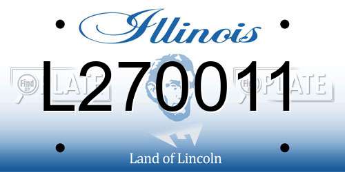 L270011 Illinois License Plate