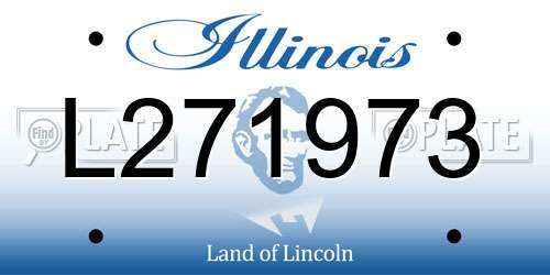 L271973 Illinois License Plate