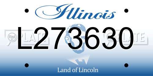 L273630 Illinois License Plate