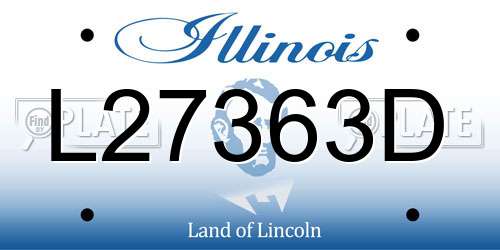 L27363D Illinois License Plate