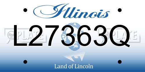 L27363Q Illinois License Plate