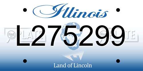L275299 Illinois License Plate