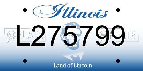 L275799 Illinois License Plate