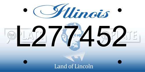 L277452 Illinois License Plate