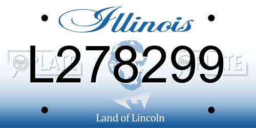L278299 Illinois License Plate