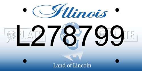L278799 Illinois License Plate