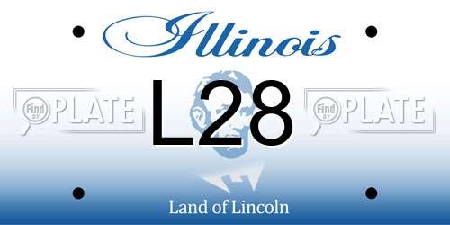 L28 Illinois License Plate