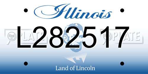 L282517 Illinois License Plate