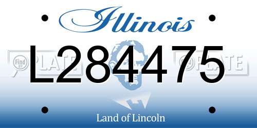 L284475 Illinois License Plate